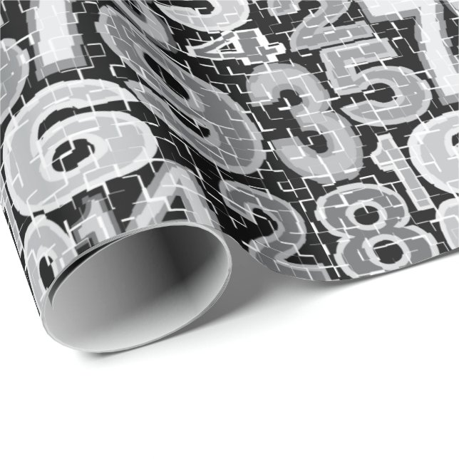FRagmented Number Pattern Wrapping Paper (Roll Corner)