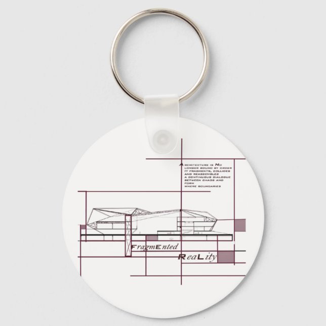 Fragmented Reality – Architectural Expression Keychain (Front)