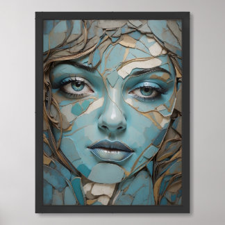 Fragmented Serenity Framed Art