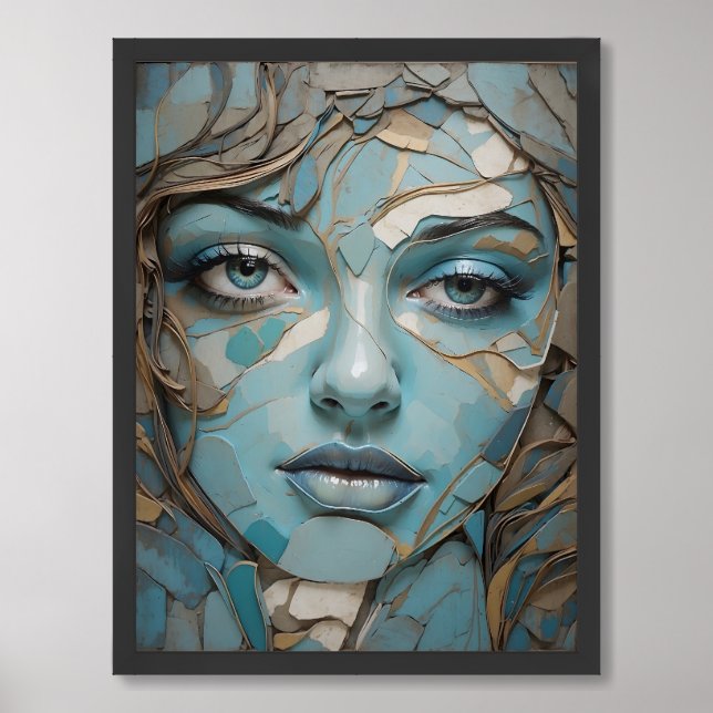 Fragmented Serenity Framed Art (Framed Front)