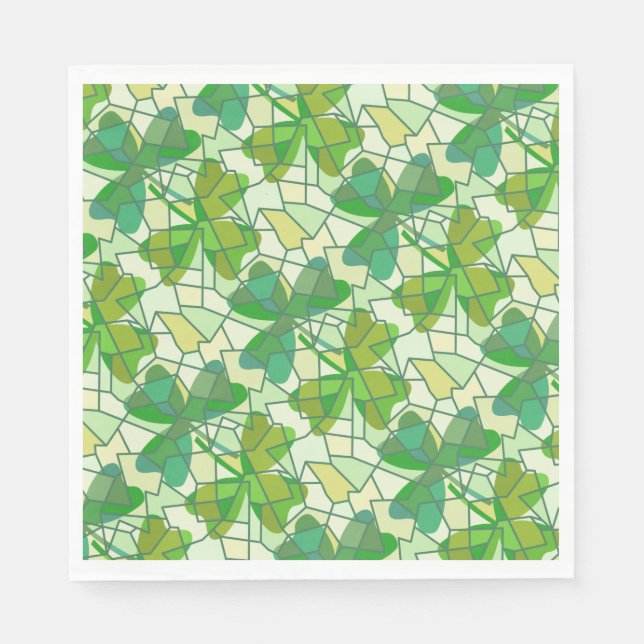 Fragmented Shamrocks  Napkins (Front)