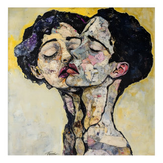 Fragmented Souls - Modern Expressionist Surrealism Acrylic Print