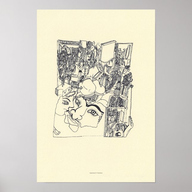 Fragments d'Arts 1 Surreal Drawing Archival Poster (Front)