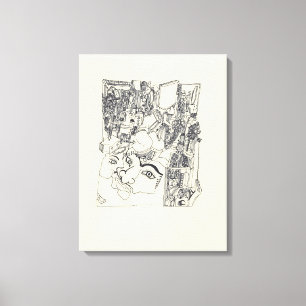 Fragments d'Arts 1 Surreal Drawing Canvas Print