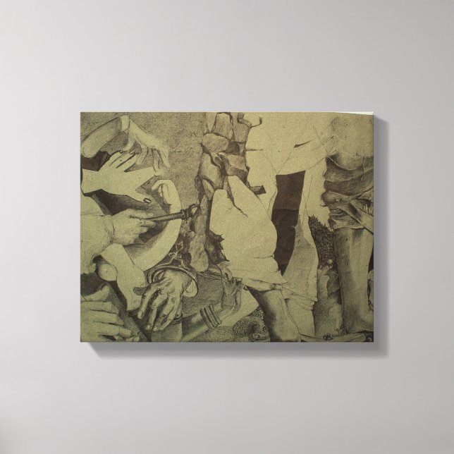 Fragments d'Arts Roll Detail by P Baud Canvas Print (Front)