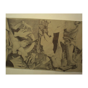 Fragments d'Arts Roll Detail by P Baud Wood Art