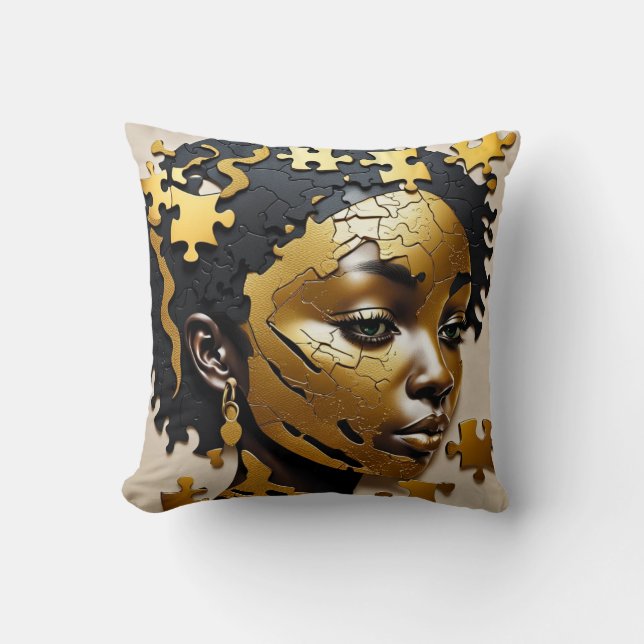 Fragments of Identity Throw Pillow (Front)