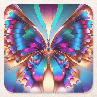Fragments of Mariposa Square Paper Coaster