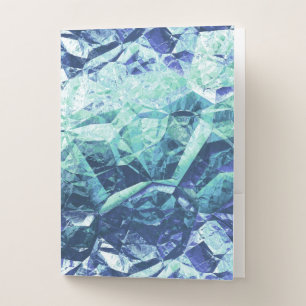 fragments of memories - cobalt and mint :  pocket folder