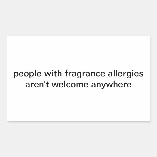 fragrance allergies sticker (Front)