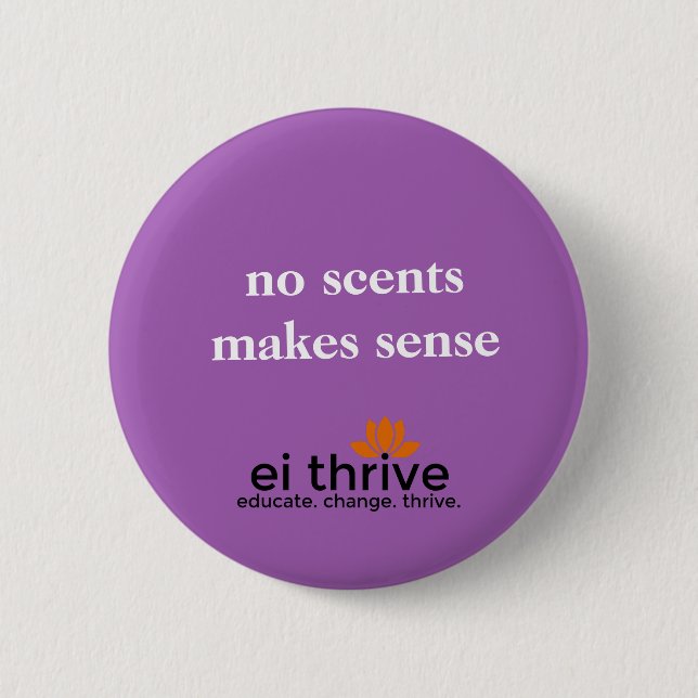 fragrance free pinback button (Front)