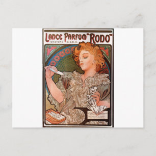 Fragrance Lance Rodo by Alphonse Mucha Postcard
