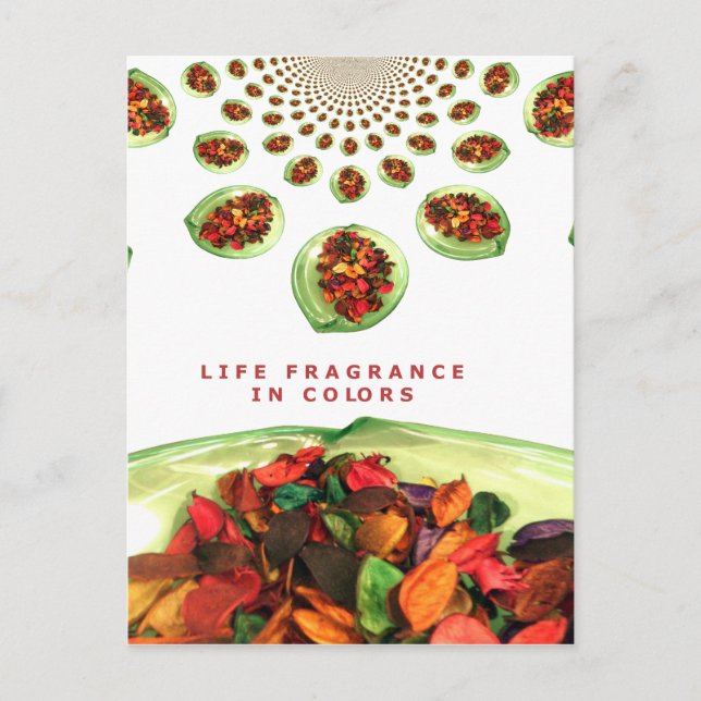 Fragrance of Life: Potpourri Inspirational Message Postcard (Front)