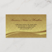 Fragrance Perfume Bottle Elegant Damask Gold Leaf Business Card (Back)