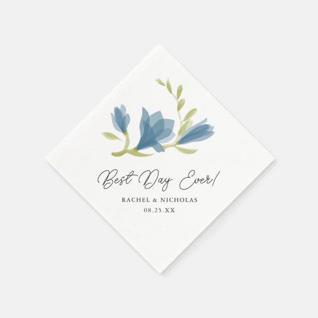 Fragrant Freesia Petals | Best Day Ever! Napkins (Corner)