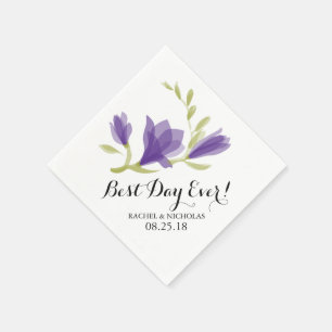 Fragrant Freesia Petals Best Day Ever! Paper Napkins