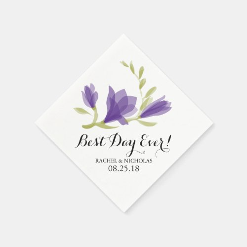 Fragrant Freesia Petals  Best Day Ever Paper Napkins