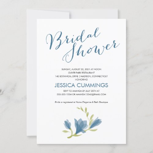 Fragrant Freesia Petals  Bridal Shower Invitation