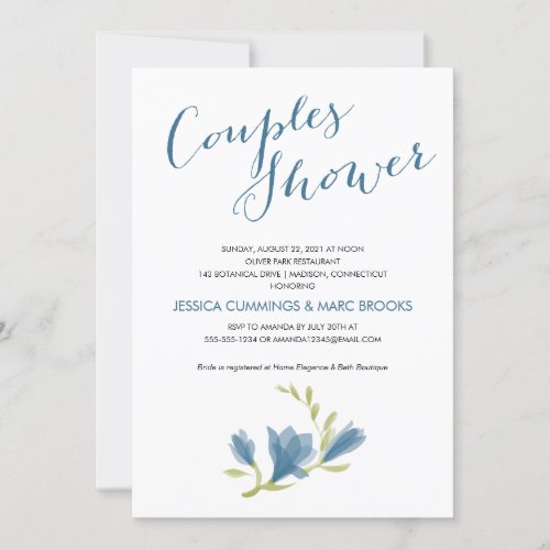 Fragrant Freesia Petals  Couples Shower Invitation