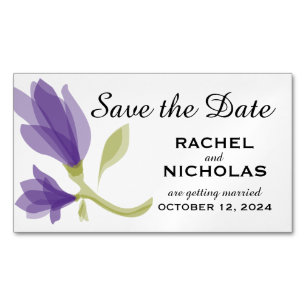 Fragrant Freesia Petals   Save the Date Business Card Magnet