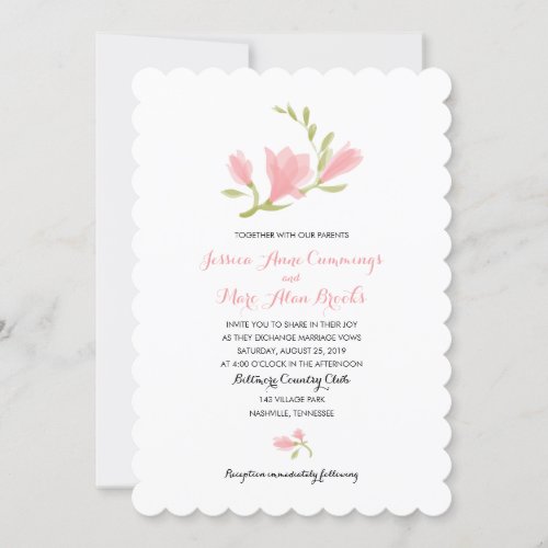 Fragrant Freesia Petals  Wedding Invitation