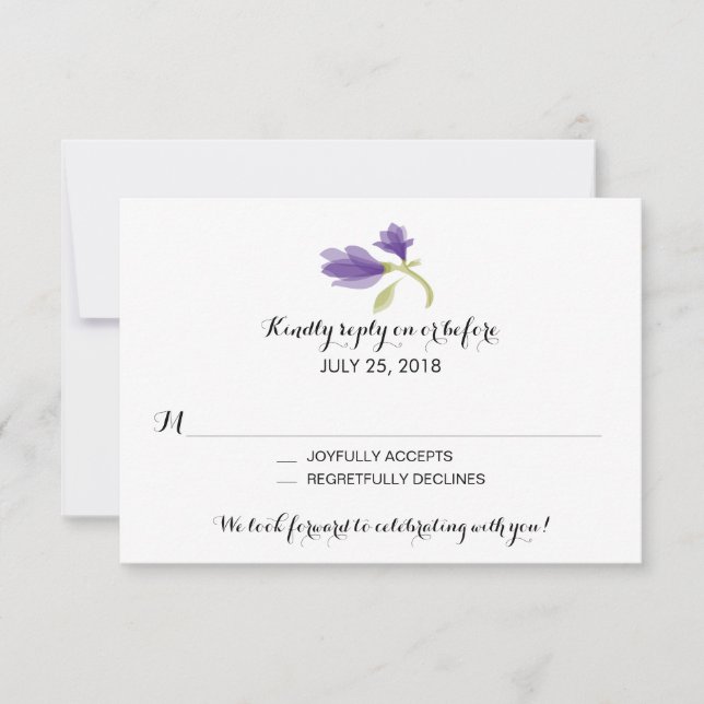 Fragrant Freesia Petals | Wedding RSVP (Front)