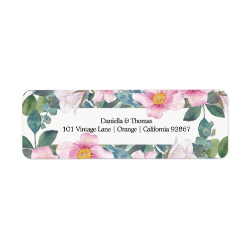 Fragrant Garden Wedding Return Address Labels