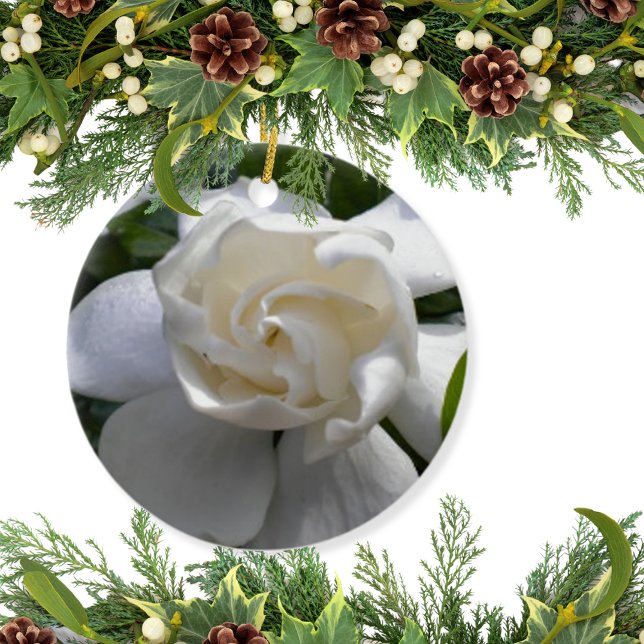 Fragrant Gardenias Ceramic Ornament (Creator Uploaded)