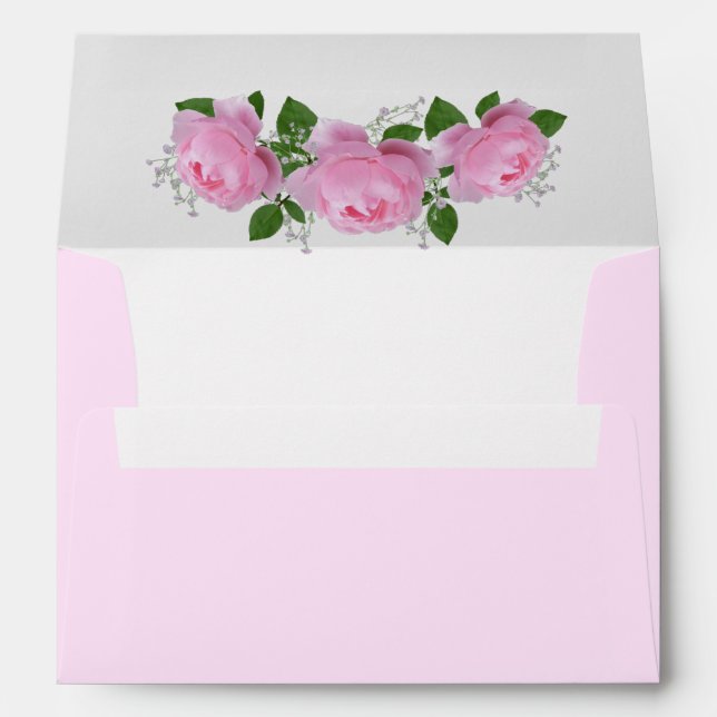 Fragrant Pink Roses,  Envelope (Back (Bottom))