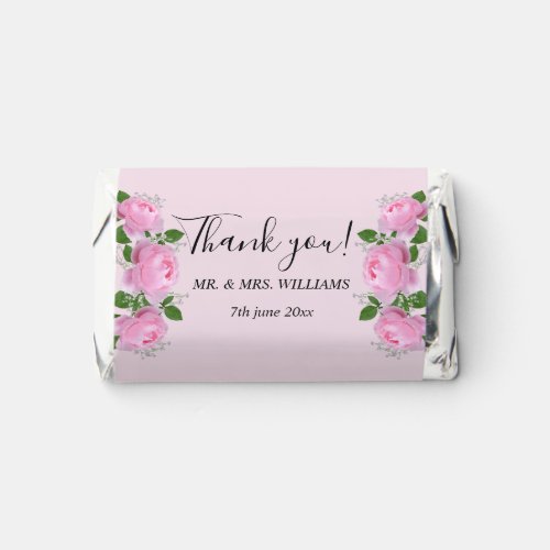 Fragrant Pink Roses Wedding Thank You  Hersheys Miniatures