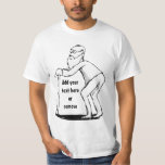 Frail Elder With Cane T-shirt at Zazzle