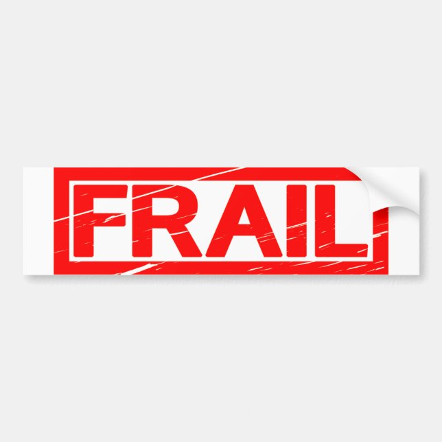Frail Stamp Bumper Sticker (Front)