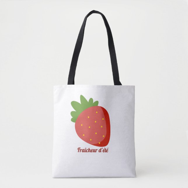 Fraise Fraîcheur d'été Tote Bag (Front)