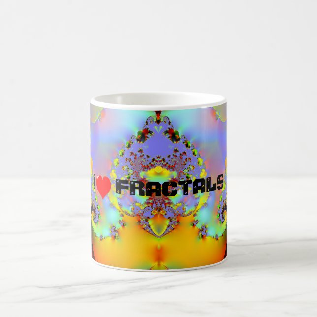 Fraktal009 - I LOVE FRACTALS Coffee Mug (Center)