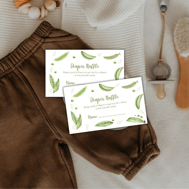 Fram Veggie Sweet Pea Diaper Raffle Baby Shower  Enclosure Card (Fram Veggie Sweet Pea Diaper Raffle Baby Shower Enclosure Card)