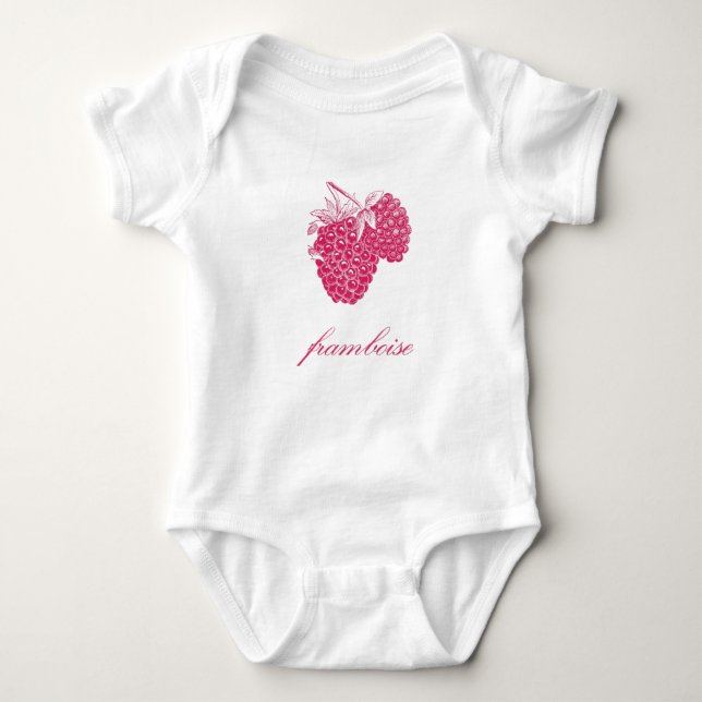 Framboise (Raspberry Baby Bodysuit (Front)