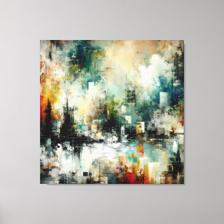 Frame Abstract multiple colors Canvas Print