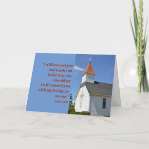 Frame Church Psalm Pastor Thank You Card