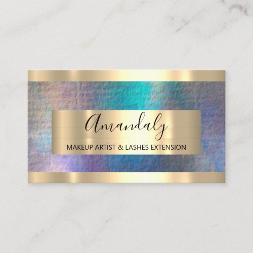  Frame Event Planner Metallic Glam Tropical Business Card