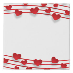 Frame heart background love heart faux canvas print