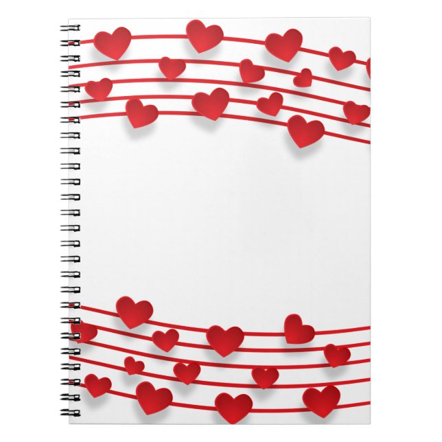 Frame heart background love heart notebook (Front)