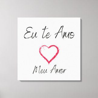 Frame I love you printing on canvas Print