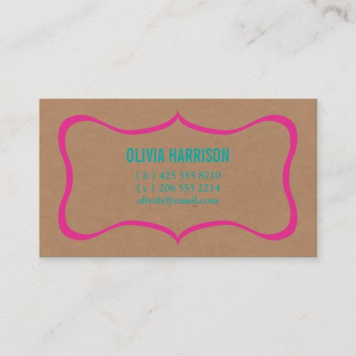 frame kraft calling card business card template