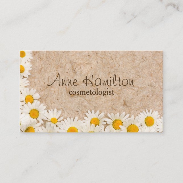Frame of daisies business card (Front)