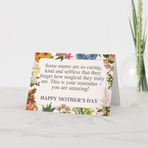 frame of flowers Happy Mothers day Card