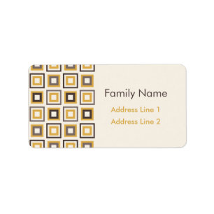 Frame Squares Pattern Label