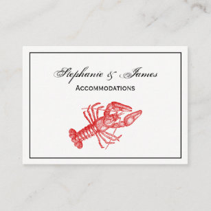 Frame Vintage Red Lobster #1 Drawing Business Card