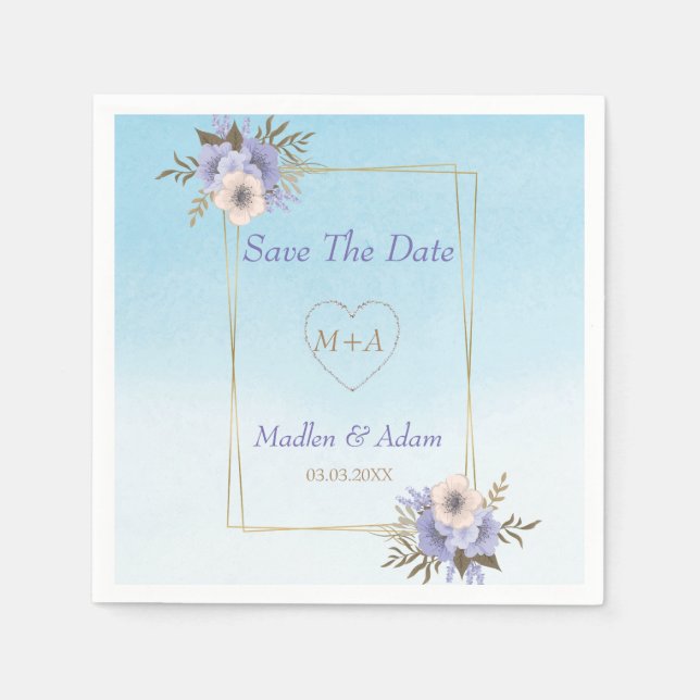 Frame With Flowers Napkins (Front)