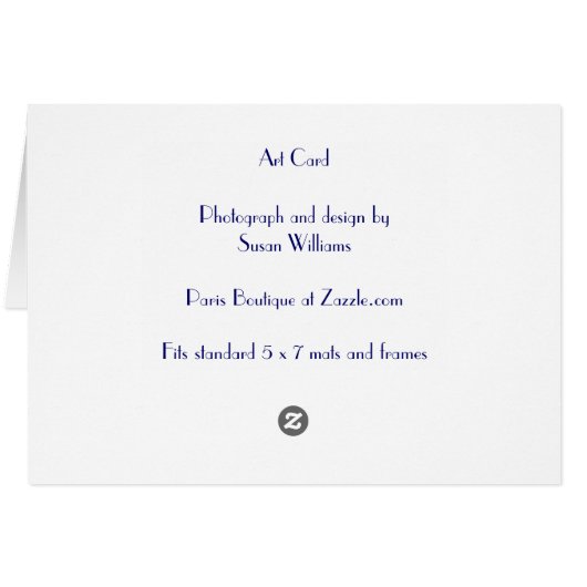 Frameable Art Card (Back Horizontal)