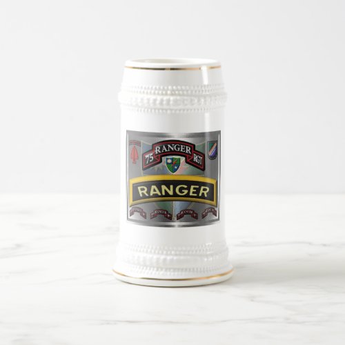 Framed 75th Ranger Regiment Design Beer Stein